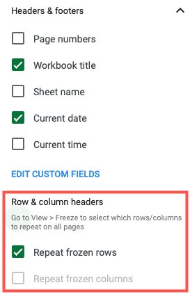 How to Print a Spreadsheet or Workbook in Google Sheets