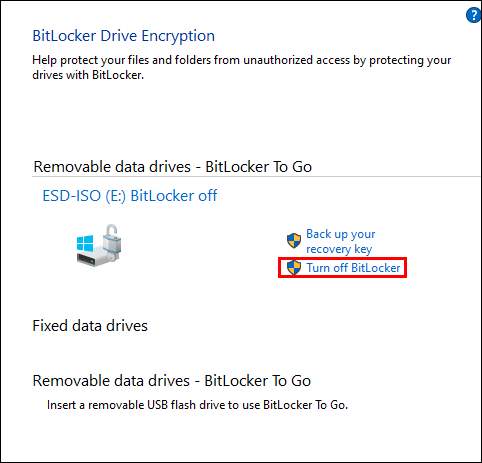 how to disable bitlocker on the go feature win 7