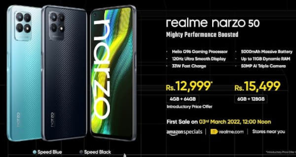 Realme Narzo 50 Specs, Availability & Price