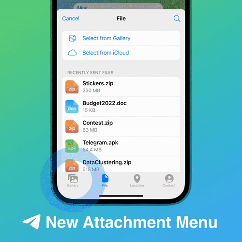 Telegram Add New Download Manager, Attachment Menu, and More