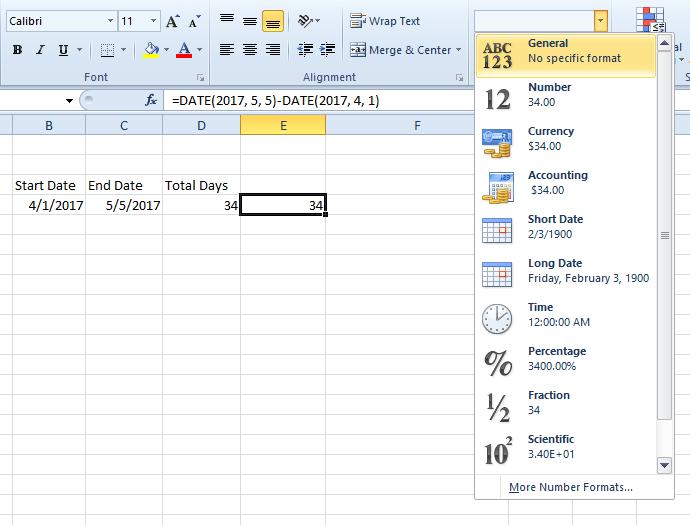 DIY: How To Calculate Days Between Two Dates In Excel