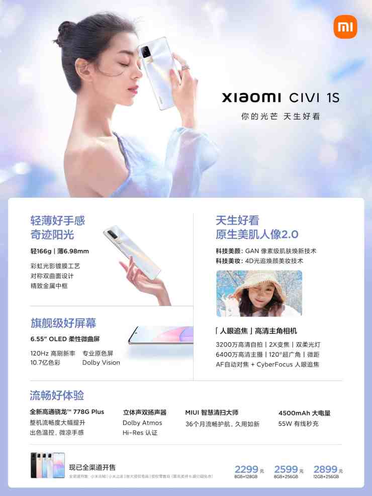 Xiaomi Civi 1S Display and Camera