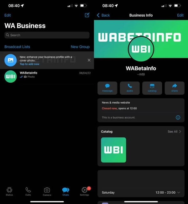 WhatsApp Adds Cover Photos For Business Profiles