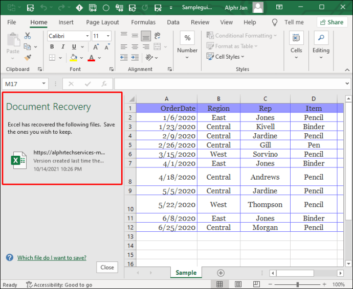 How to Recover an Unsaved Excel File on a Windows 10,11 PC