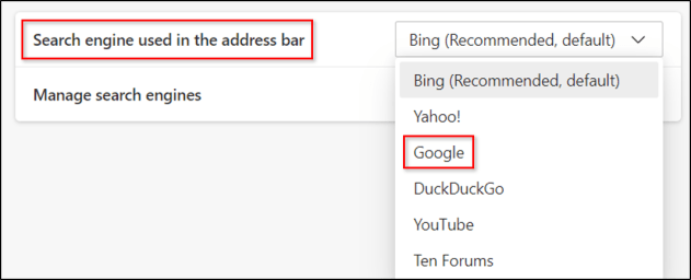 Make Google The Default Search Engine For Microsoft Edge