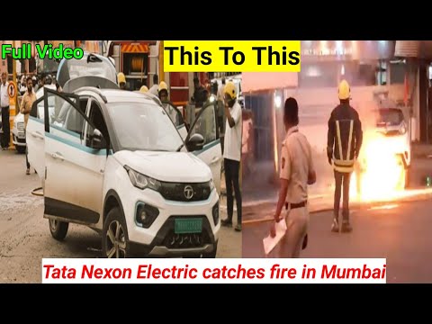 Video: Tata Nexon EV catches fire in Mumbai; investigating the incident, says Tata in statement