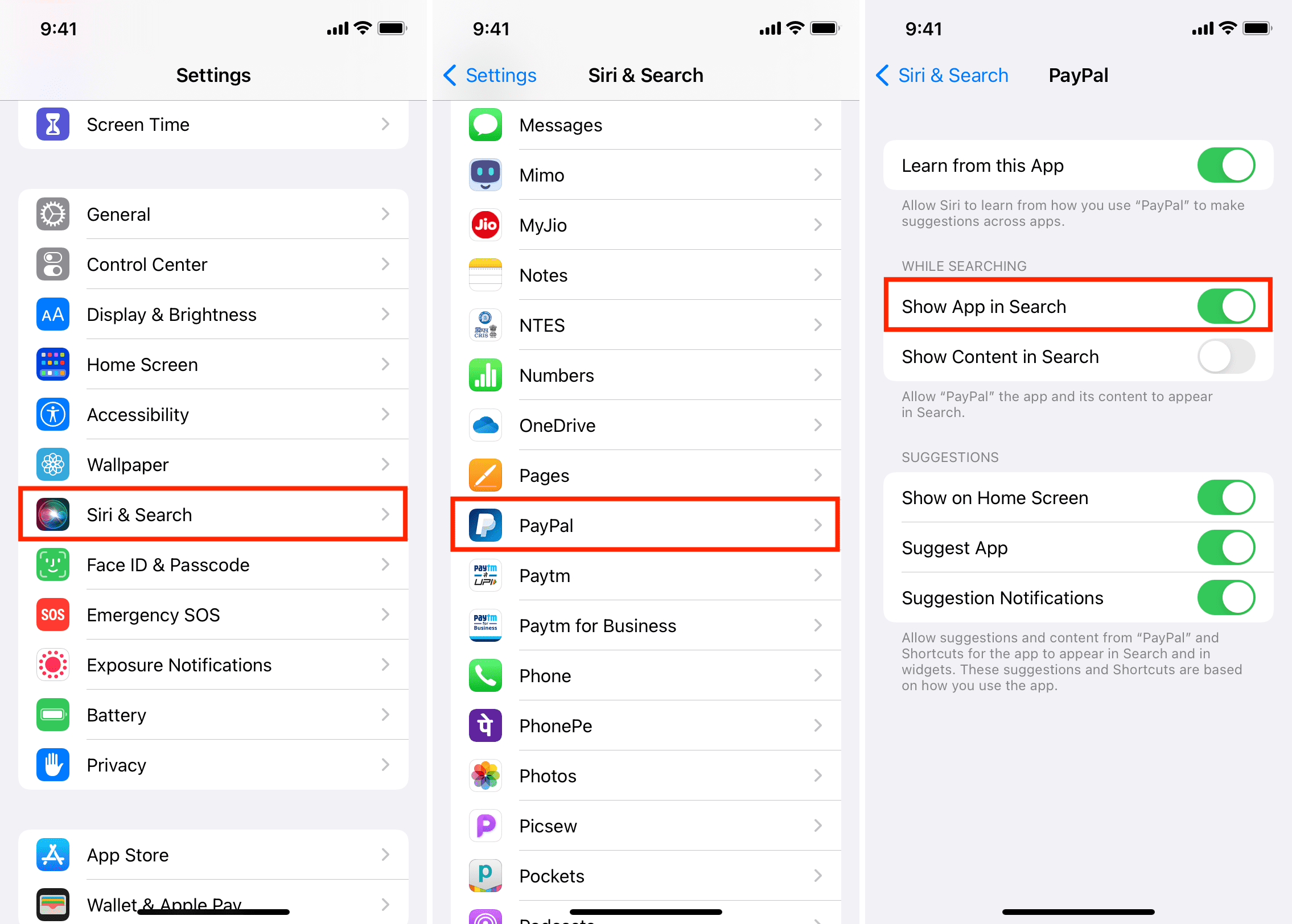 Guides on how to fix an app not showing in iPhone Spotlight Search