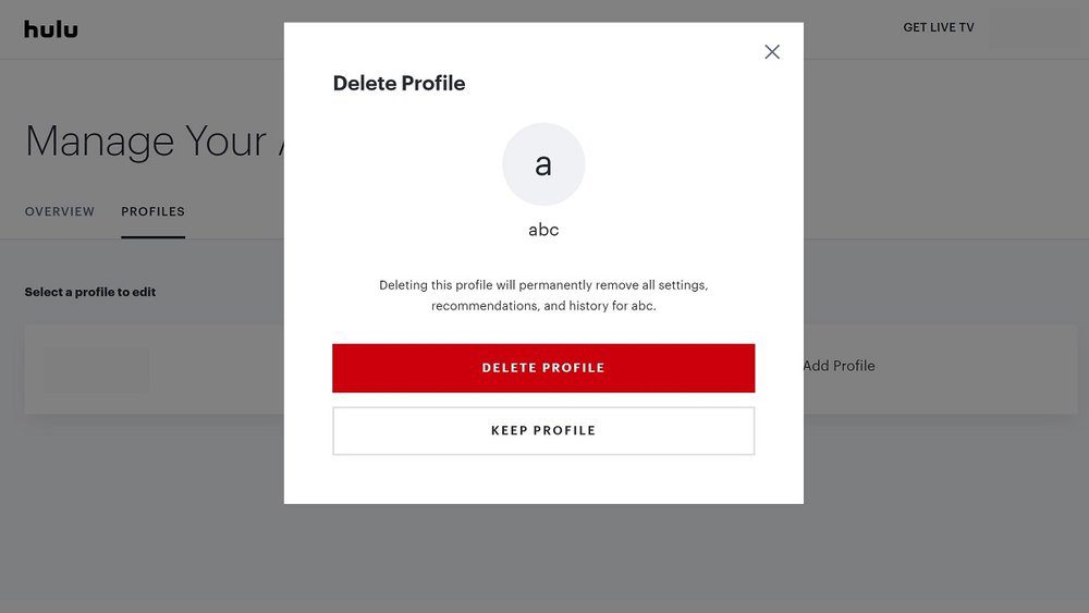 Delete Hulu Profile On Android, iPhone, Roku