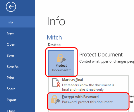 How to Password Protect Document File in Microsoft Word