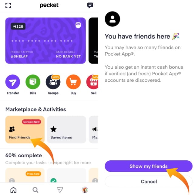  Pocket app find friends icon