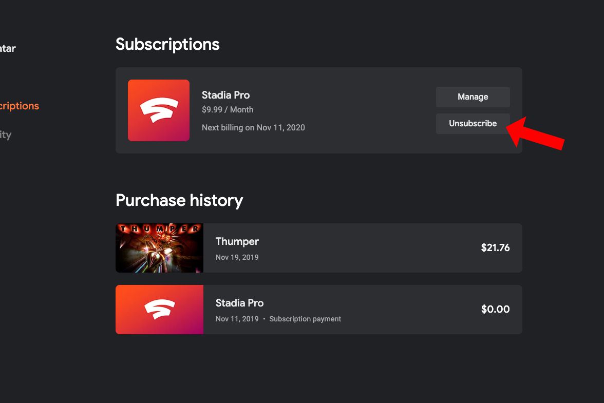 How to cancel your Stadia Pro subscription on mobile & PC