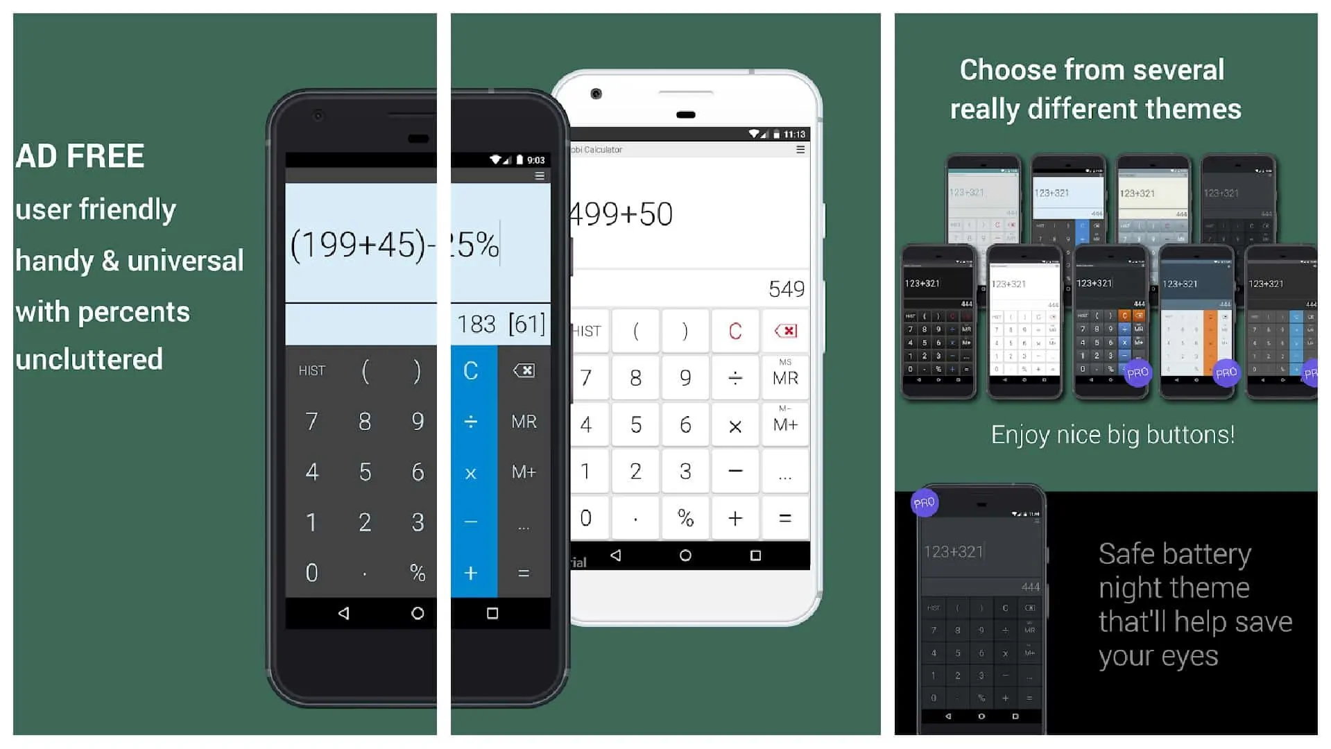 Mobi Calculator app grid