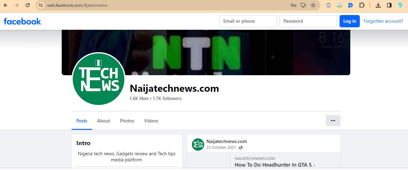 Naijatechnews Facebook Business Page