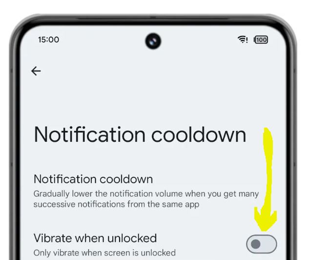 Android 15 Notification cooldown